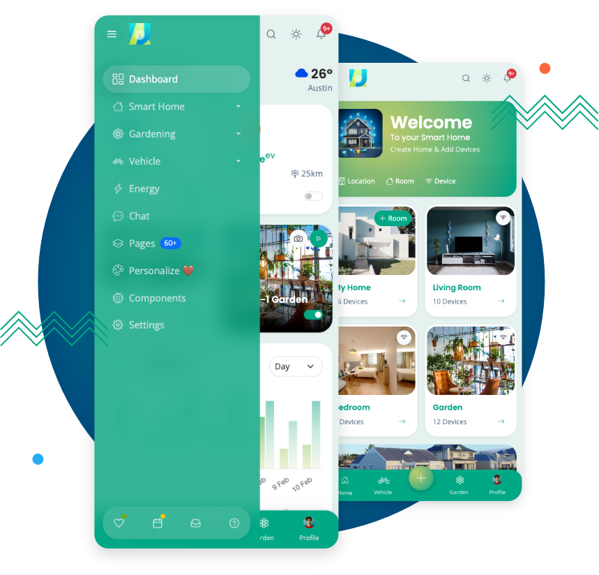 Smart home bootstrap SmartUIUX Mobile Admin UI UX bootstrap 5 themes ...