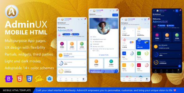 Mobile Adminux best Mobile admin dashboard html and Angular 19 UI template on themeforest bootstrap 5 themes 29