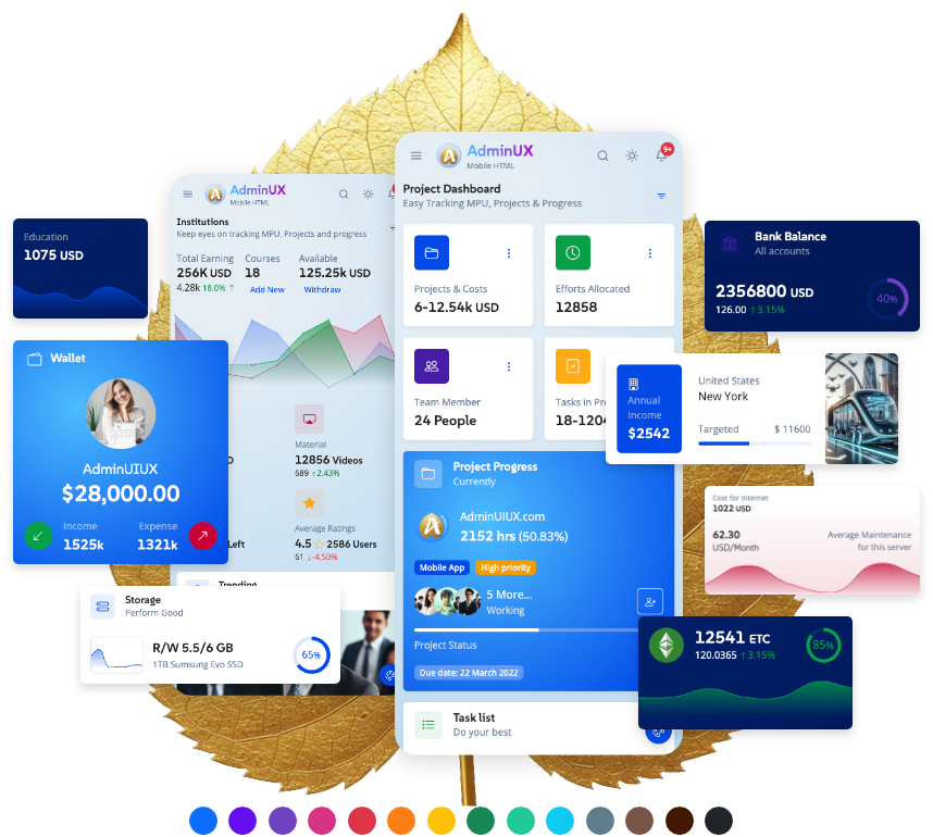 Mobile Adminux best Mobile Angular 19 admin dashboard html template on themeforest bootstrap 5 themes 23