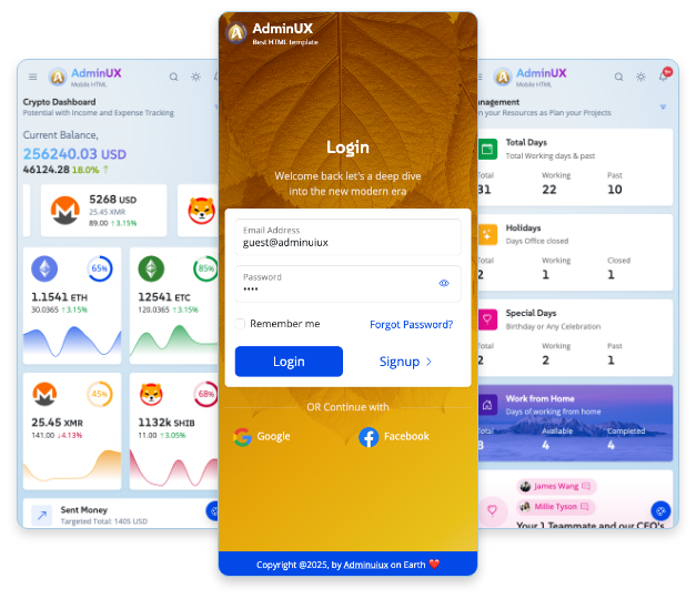 Mobile Adminux best Mobile admin dashboard html and Angular 19 UI template on themeforest bootstrap 5 themes 26