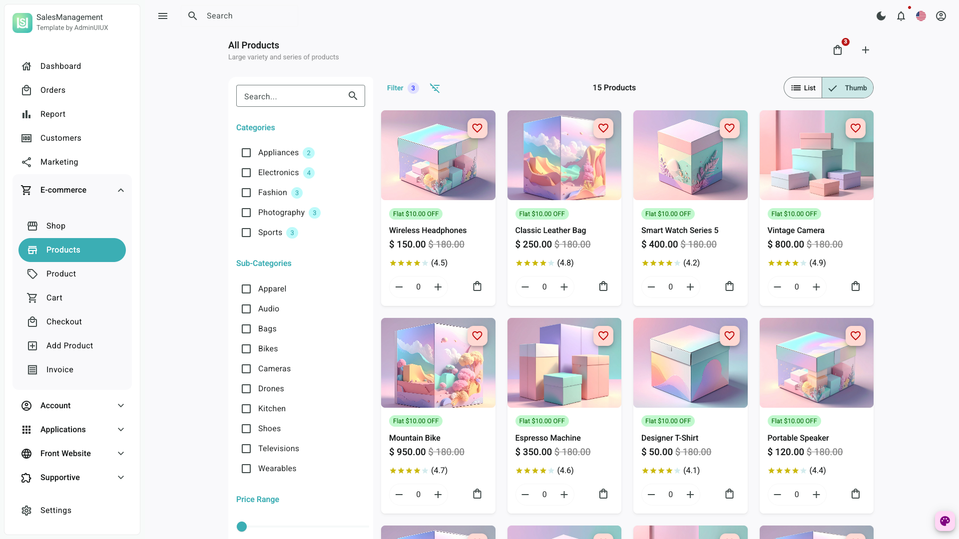 Sales Management Angular material UI template Clear UI Dashboard Saas dashboard template 7