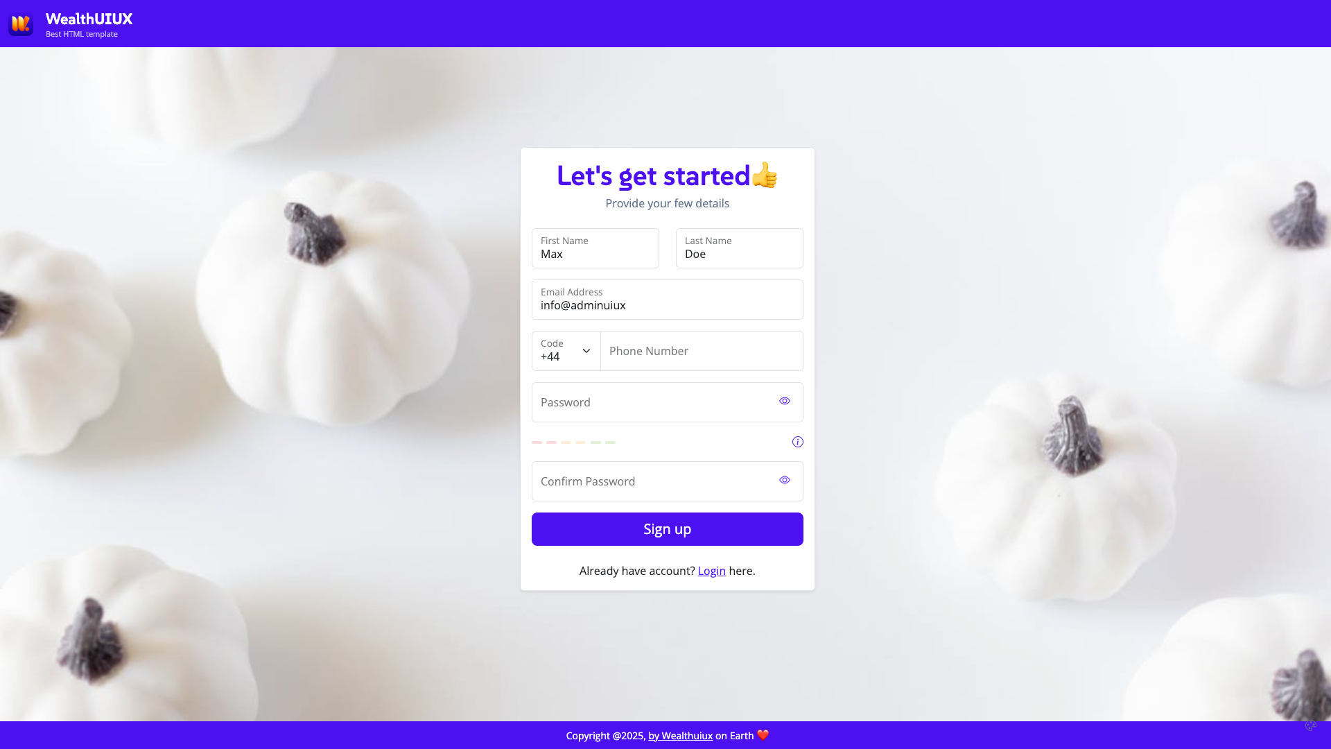 Wealth UI UX FREE Bootstrap Admin Dashboard HTML Template Premium Quality Free to download 11
