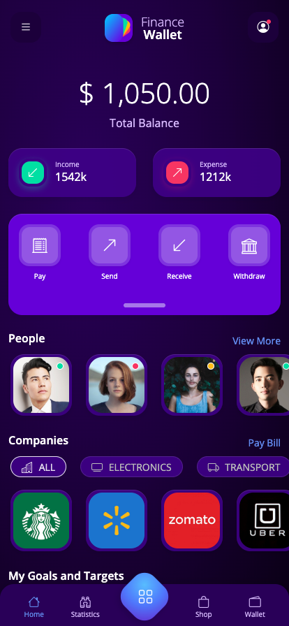 Finwallapp Finance Wallet Mobile HTML template Bootstrap 5 Framework7 Angular 12 4
