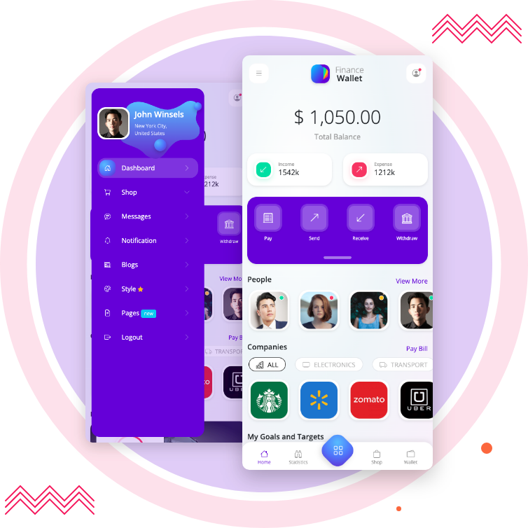 Finwallapp Finance Wallet Mobile HTML template Bootstrap 5 Framework7 Angular 12 2