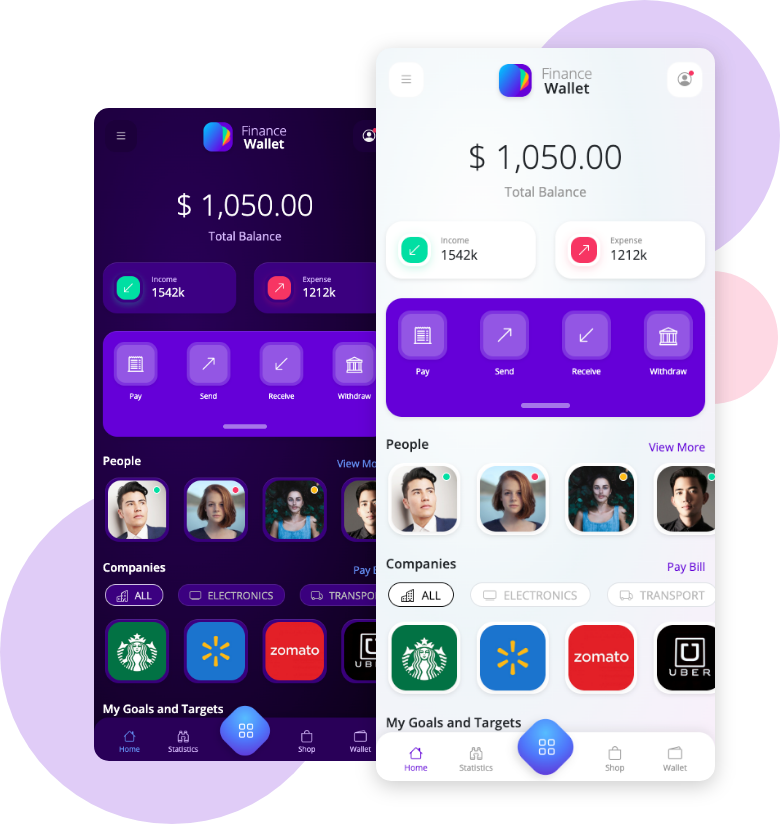 Finwallapp Finance Wallet Mobile HTML template Bootstrap 5 Framework7 Angular 12 3
