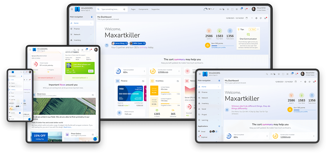Get windoors Investment Finance Inventory Networking Bootstrap 5 Admin Dashboard HTML template 9