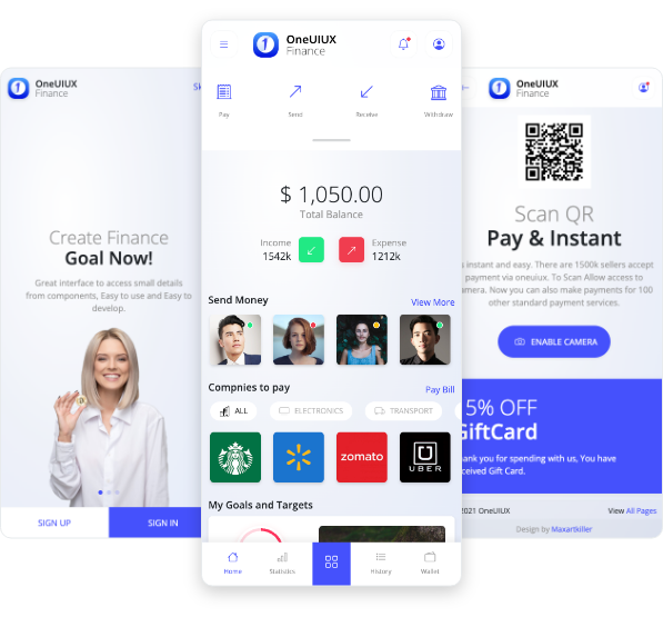 one ui ux multipurpose mobile html template food ecommerce hospital medical shopping wallet finance app 7