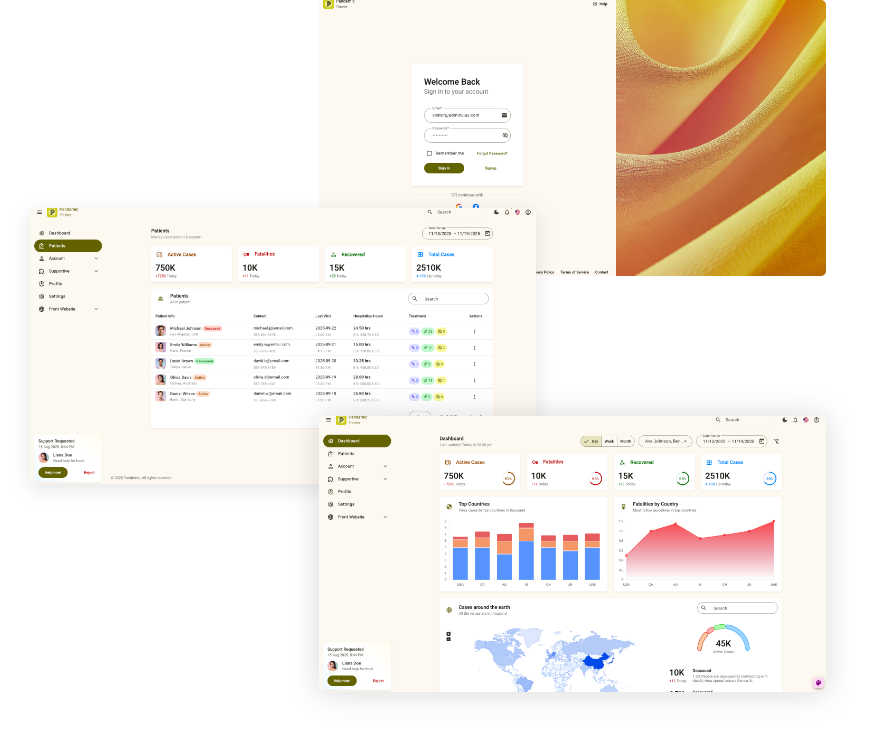 Pandemic Tracker The FREE Angular Material Admin Dashboard Template 3