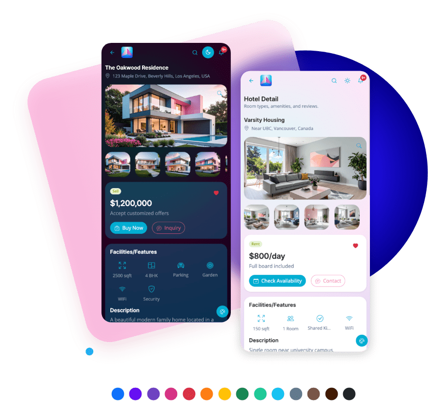 mobile soroniuiux bootstrap mobile html admin dashboard template adminuiux com realestate property hotel plots rental 9