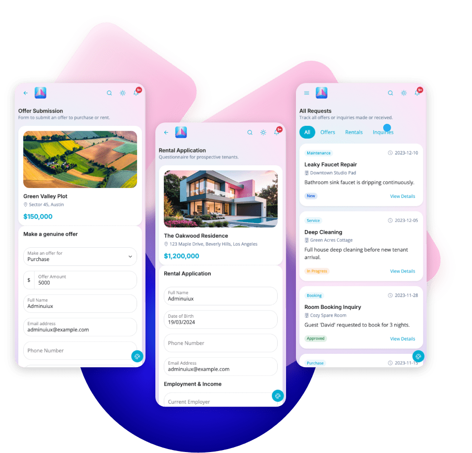 mobile soroniuiux bootstrap mobile html admin dashboard template adminuiux com realestate property hotel plots rental 8