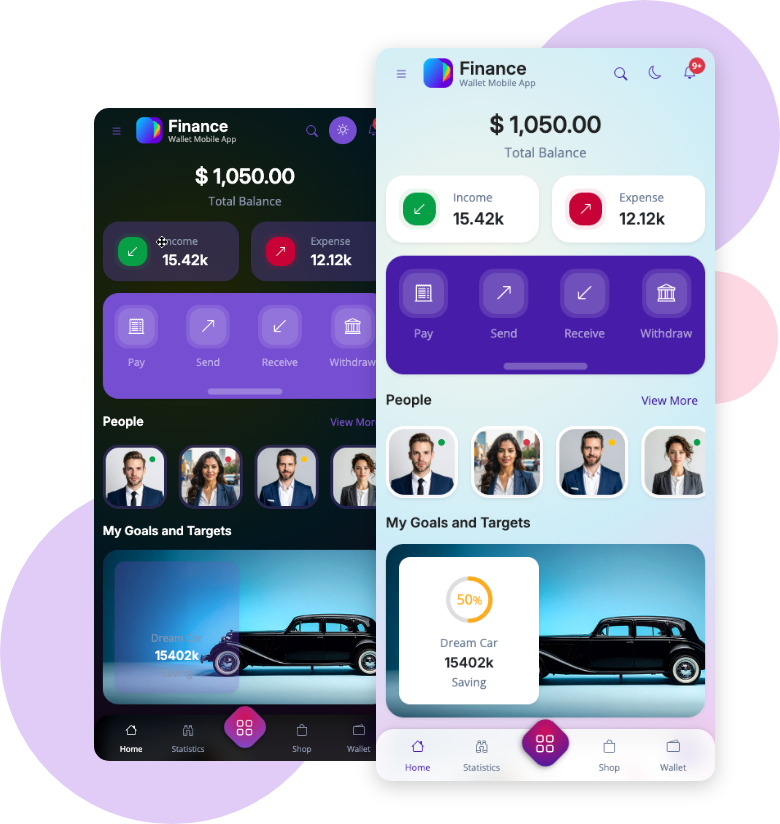 Finance Wallet App Cordova Capacitor ready UI template 1